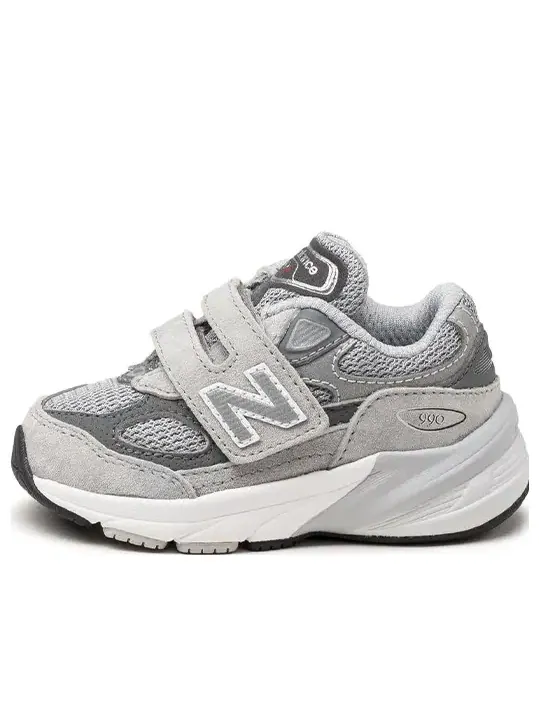 Кроссовки 990v6 на липучке для малышей New Balance — изображение 1 из 1, серый/белый
