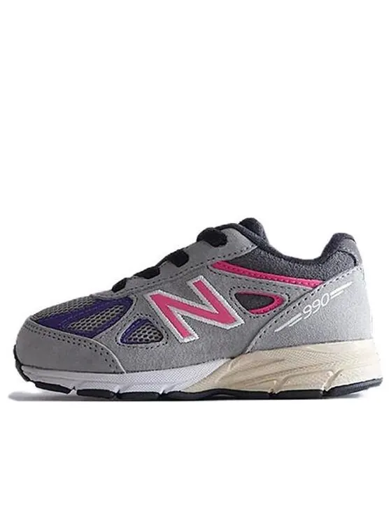 Кроссовки x kith 990v4 New Balance — изображение 1 из 4, серый/розовый