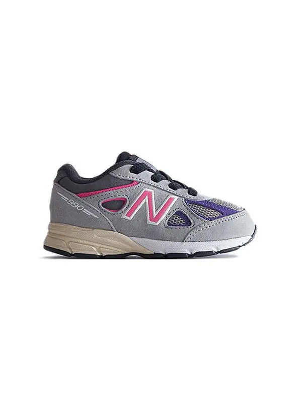 Кроссовки x kith 990v4 New Balance — изображение 2 из 4, серый/розовый
