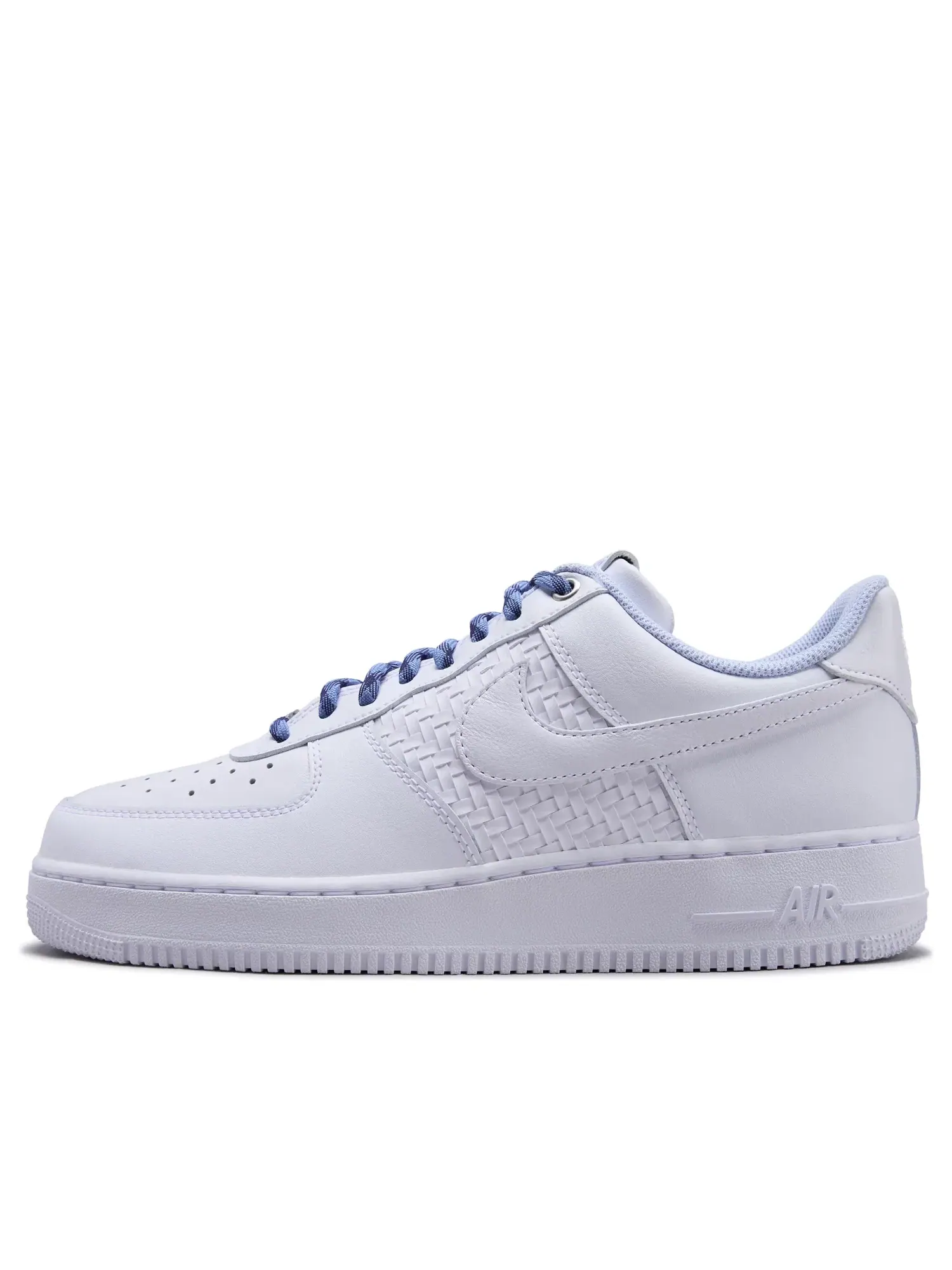 Мужские кроссовки с кожаным верхом Nike Air Force 1 '07 LV8 White Hydrogen Blue — изображение 1 из 7, белый