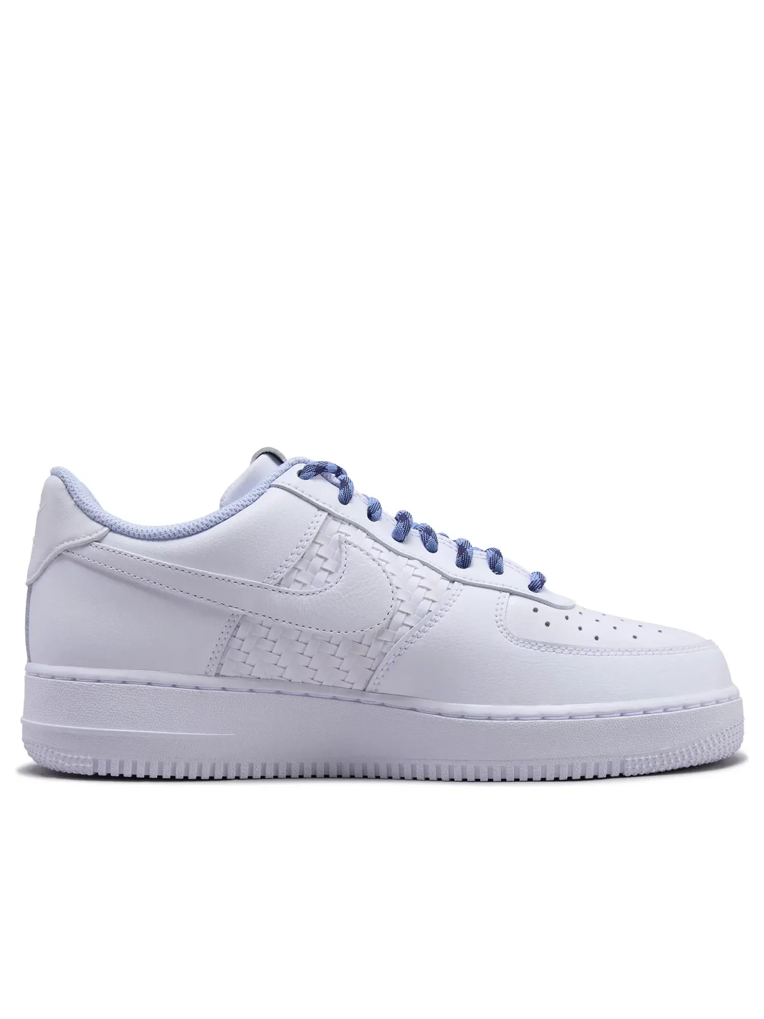 Мужские кроссовки с кожаным верхом Nike Air Force 1 '07 LV8 White Hydrogen Blue — изображение 2 из 7, белый