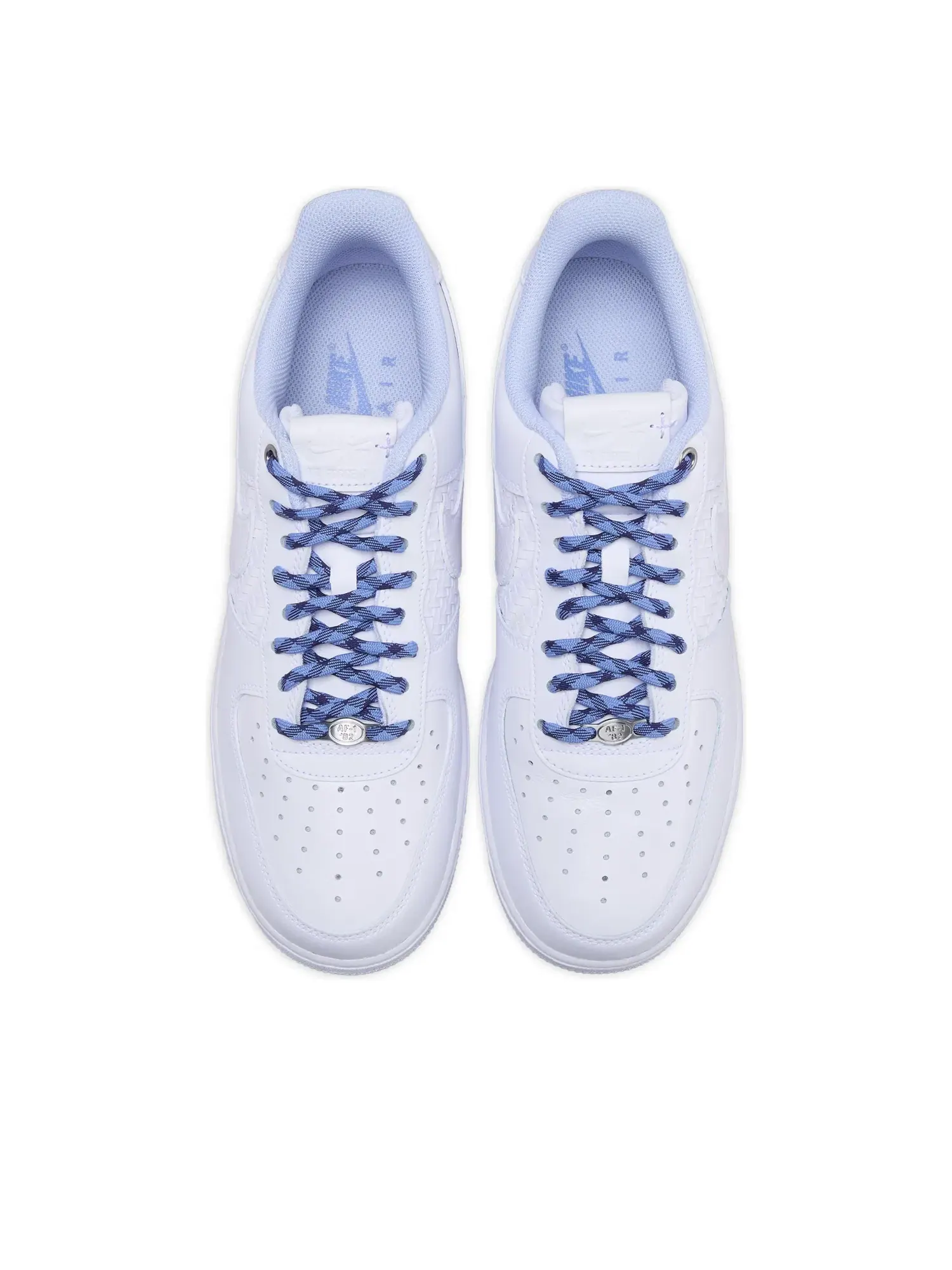 Мужские кроссовки с кожаным верхом Nike Air Force 1 '07 LV8 White Hydrogen Blue — изображение 3 из 7, белый