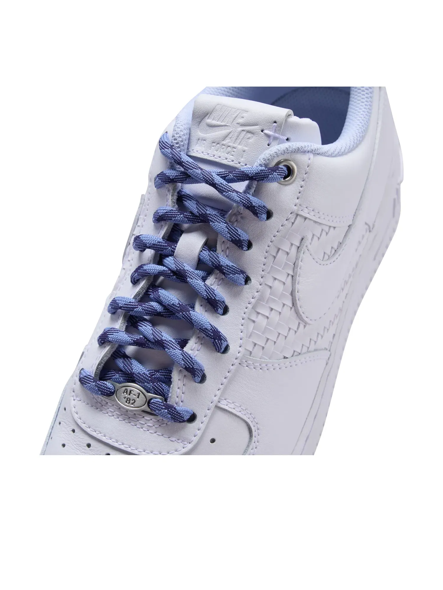 Мужские кроссовки с кожаным верхом Nike Air Force 1 '07 LV8 White Hydrogen Blue — изображение 7 из 7, белый
