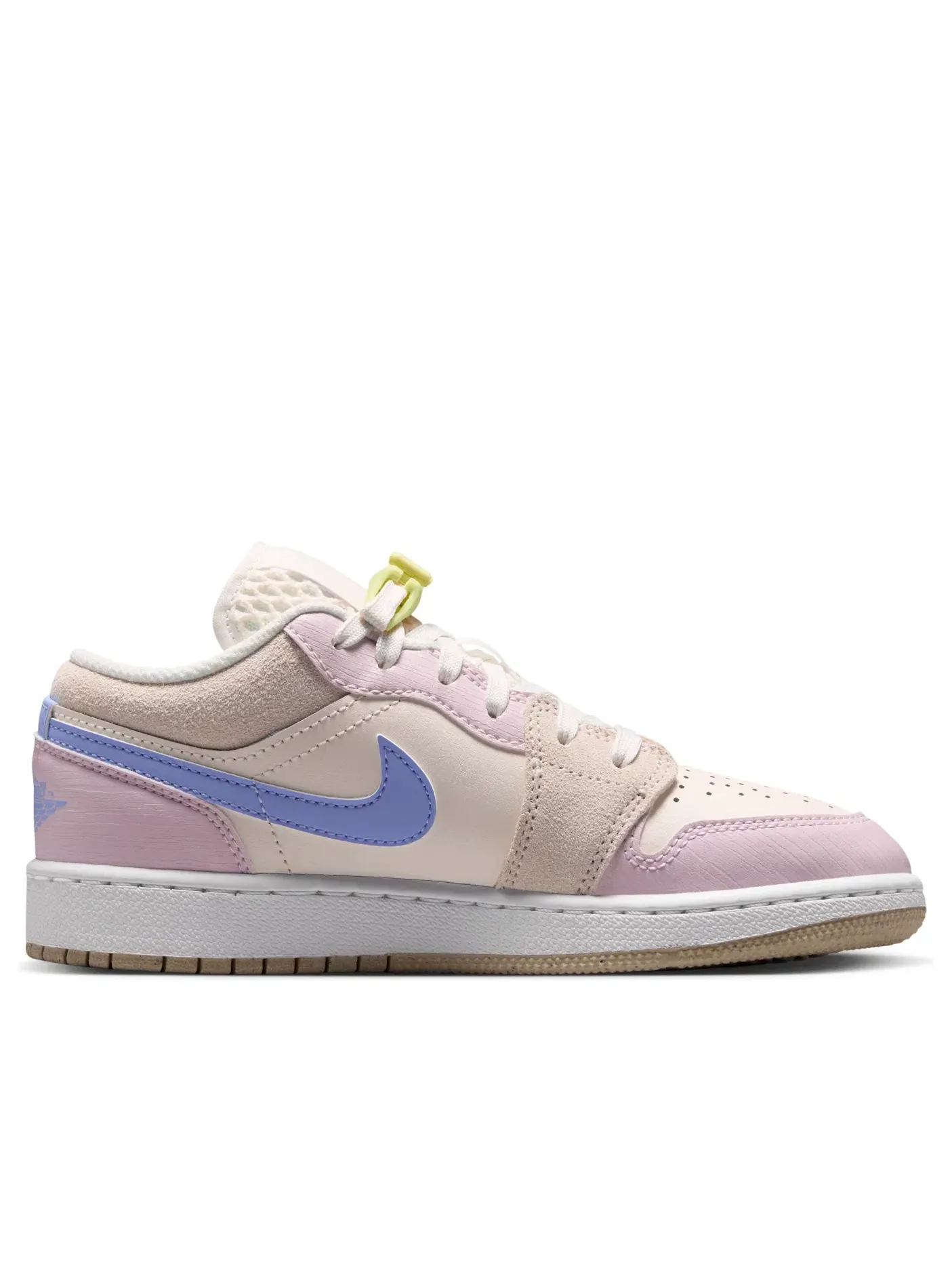 Детские кроссовки с кожаным верхом Air Jordan 1 Low Sail Bleached Lilac — изображение 2 из 7, розовый