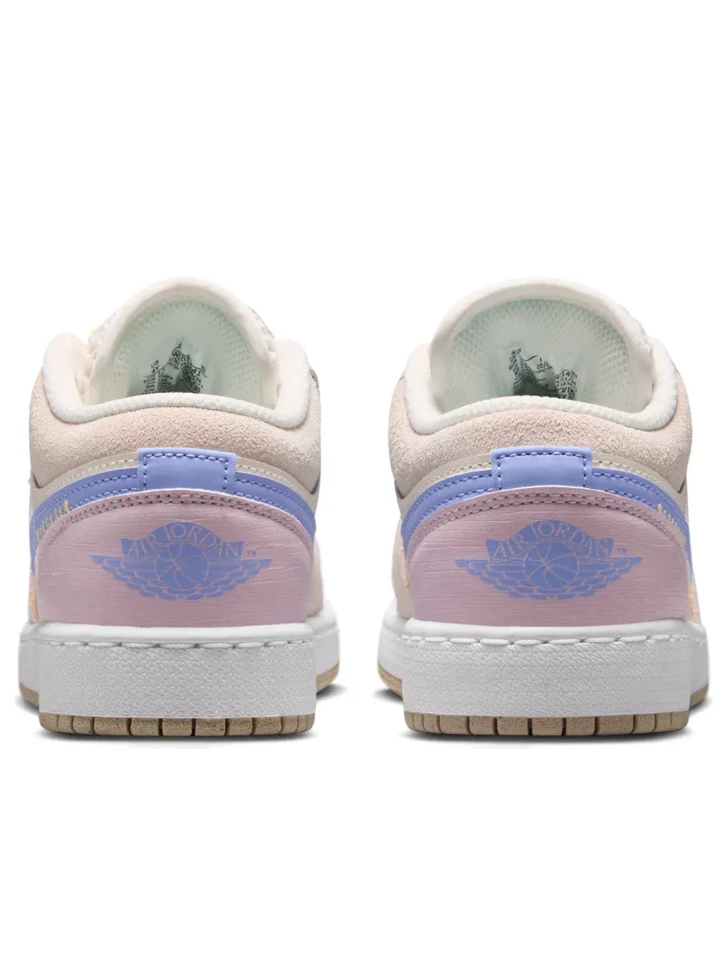 Детские кроссовки с кожаным верхом Air Jordan 1 Low Sail Bleached Lilac — изображение 4 из 7, розовый