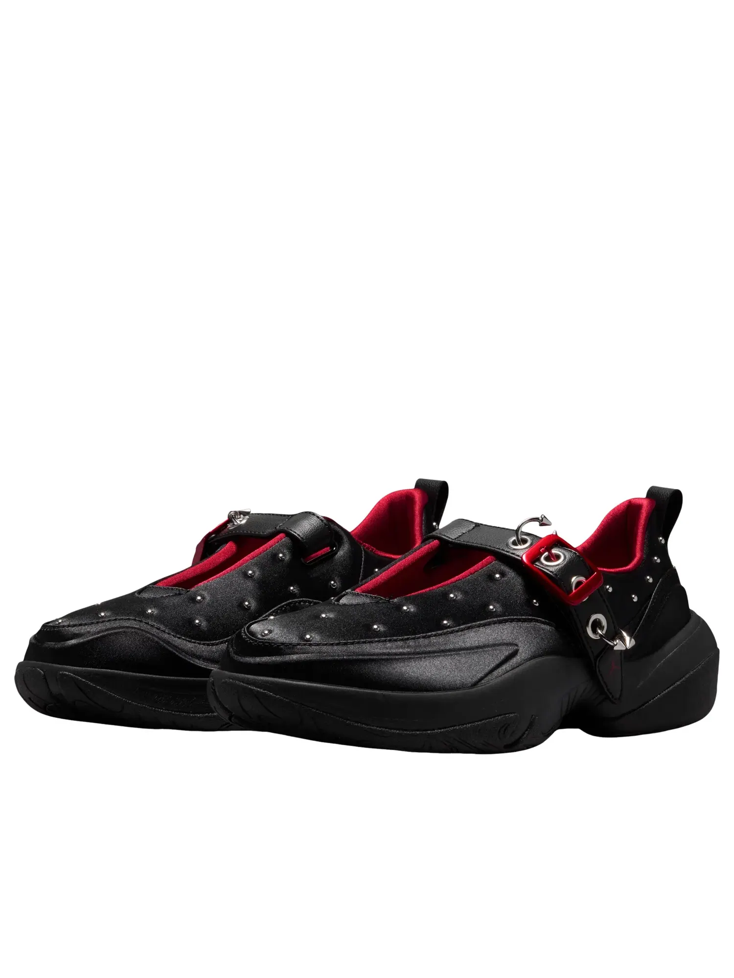 Женские кроссовки Air Jordan Pointe с кожаным верхом Black University Red — изображение 5 из 7, черный
