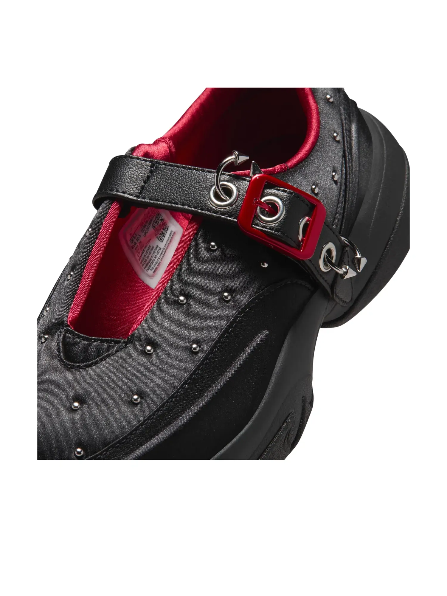 Женские кроссовки Air Jordan Pointe с кожаным верхом Black University Red — изображение 6 из 7, черный