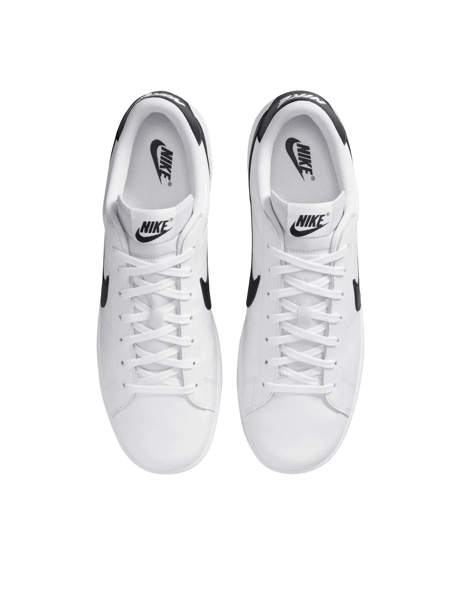 Мужские кроссовки с кожаным верхом Nike Tennis Classic White Black — изображение 2 из 6, белый