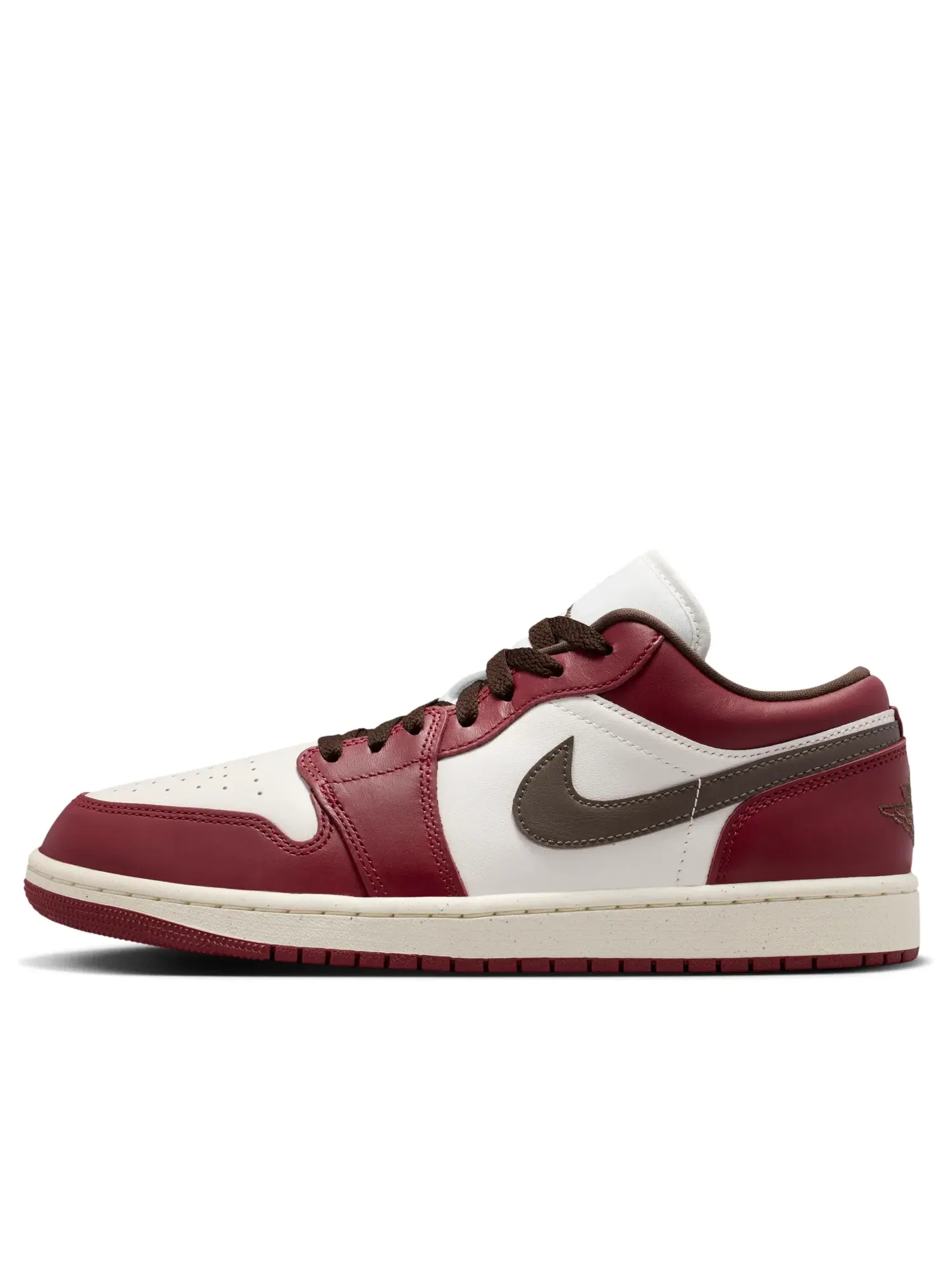 Мужские кроссовки с кожаным верхом Air Jordan 1 Low SE Sail Baroque Brown Team Red — изображение 1 из 6, красный