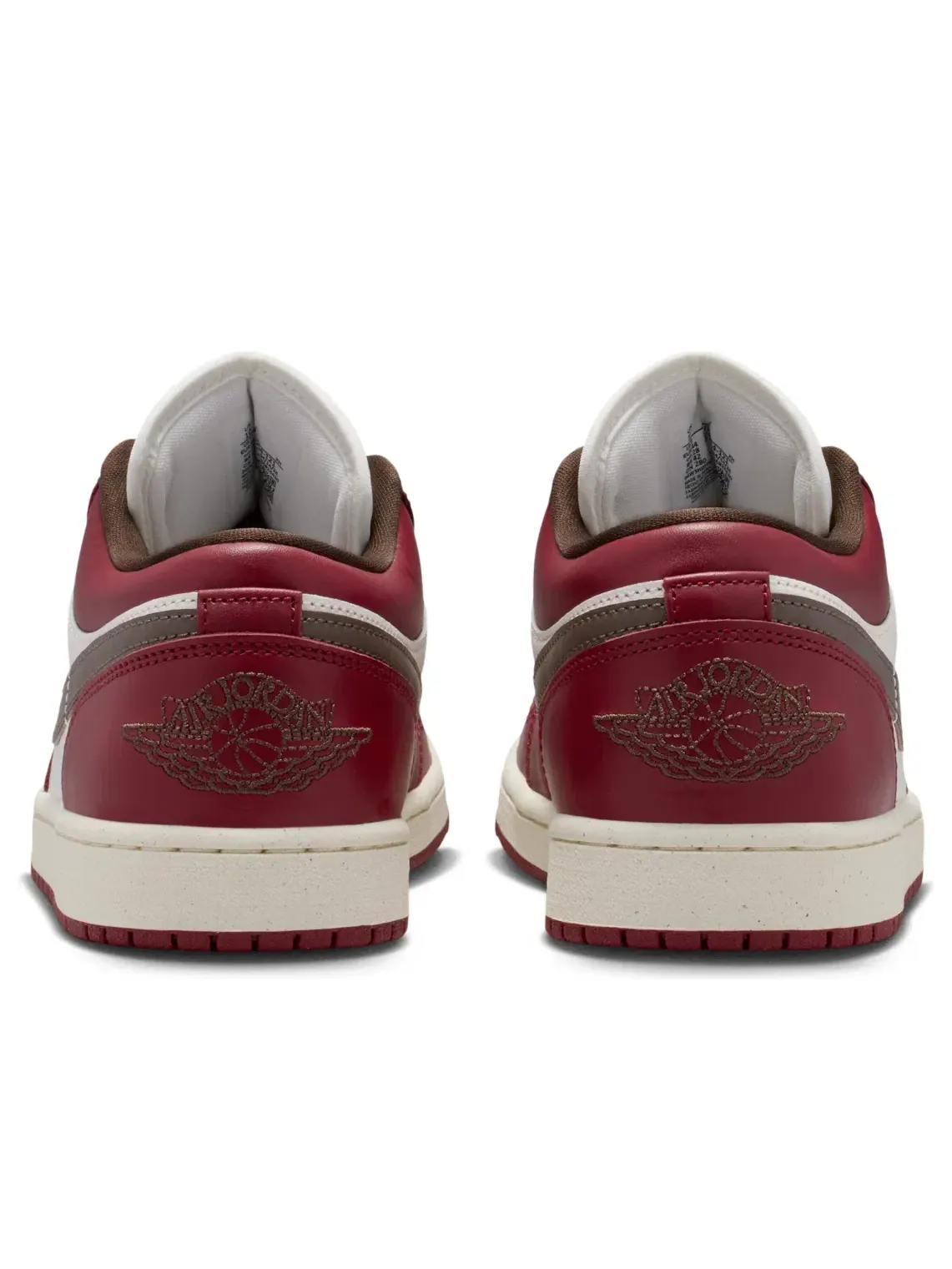 Мужские кроссовки с кожаным верхом Air Jordan 1 Low SE Sail Baroque Brown Team Red — изображение 4 из 6, красный