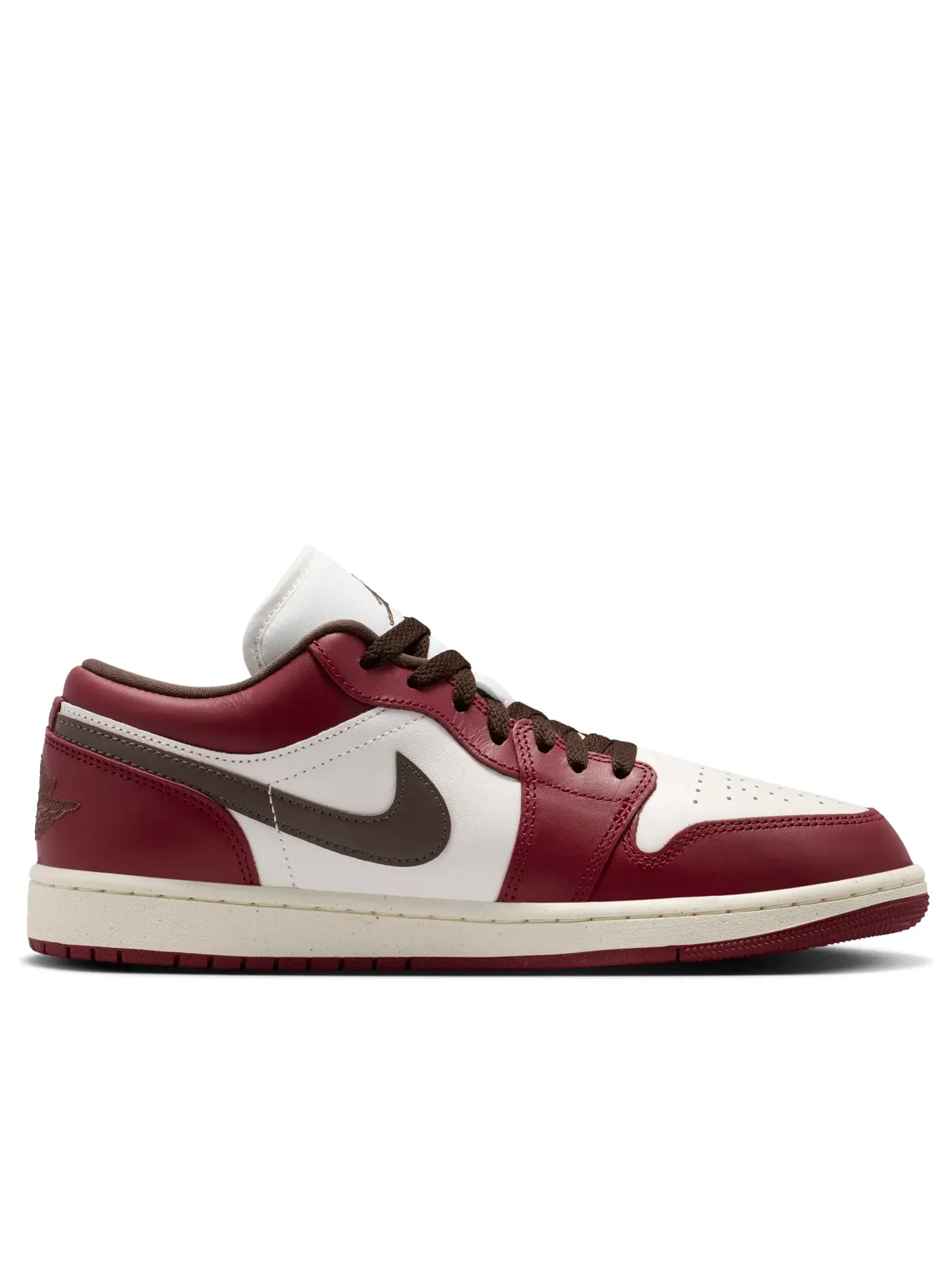 Мужские кроссовки с кожаным верхом Air Jordan 1 Low SE Sail Baroque Brown Team Red — изображение 6 из 6, красный