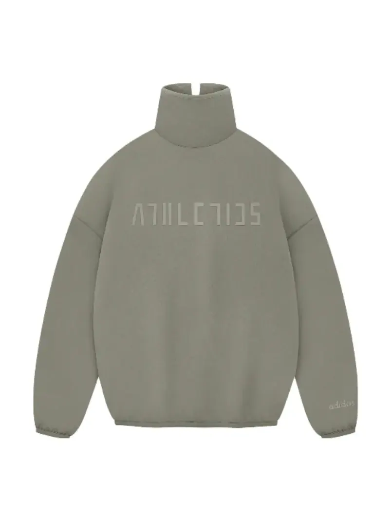 Топ adidas x Fear of God Athletics Suede Fleece Mock Neck 'Clay' — изображение 1 из 2, серый