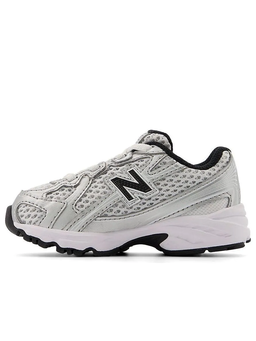 (TD) Детские кроссовки New Balance 740 Bungee Lace 'Silver Metallic Black' — изображение 1 из 5