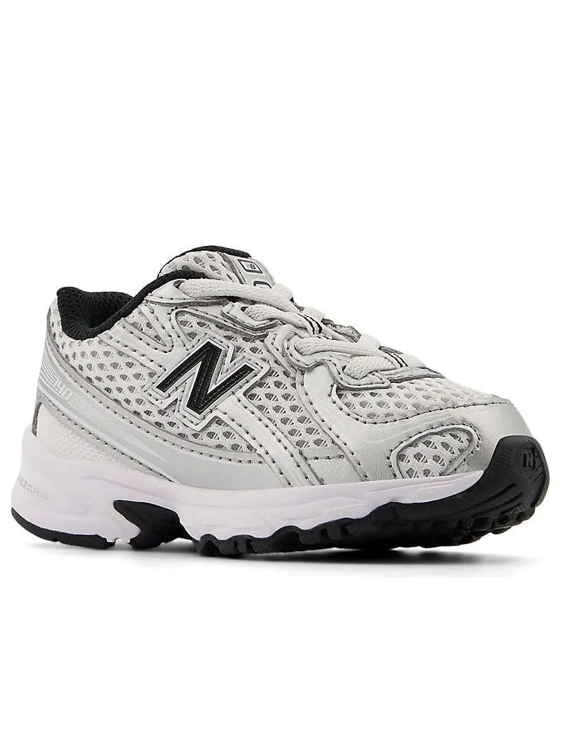 (TD) Детские кроссовки New Balance 740 Bungee Lace 'Silver Metallic Black' — изображение 4 из 5