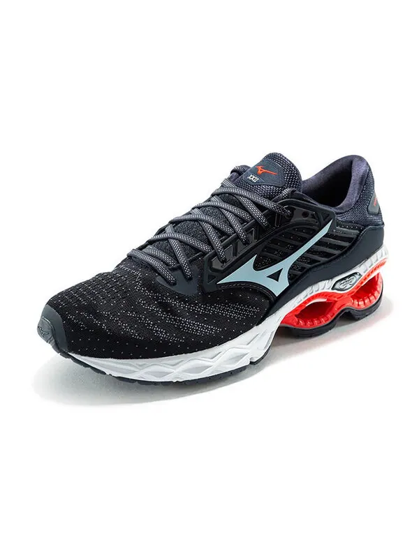 Кроссовки wave creation black/blue/red Mizuno — изображение 2 из 4, синий/красный