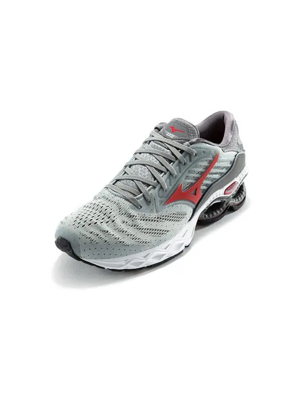 Кроссовки wave creation silver/grey Mizuno — изображение 2 из 4, серый/красный