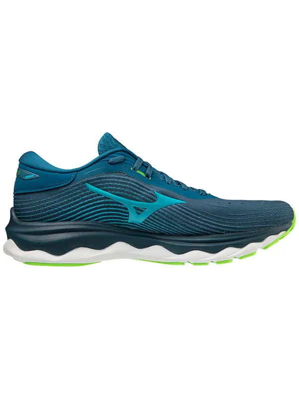 Кроссовки wave sky 5 'peacock gecko green' Mizuno — изображение 2 из 4, синий
