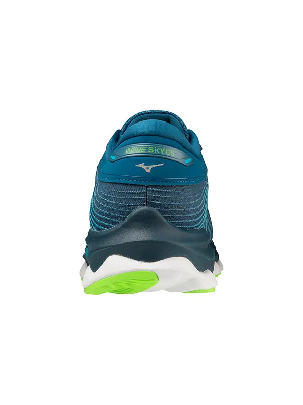 Кроссовки wave sky 5 'peacock gecko green' Mizuno — изображение 4 из 4, синий