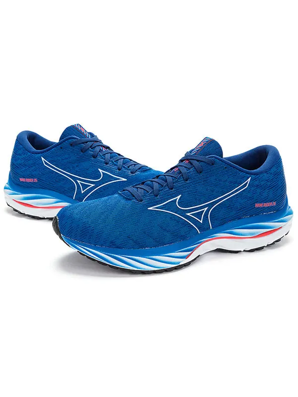 Кроссовки wave rider 26 'blue white' Mizuno — изображение 3 из 4, синий/белый