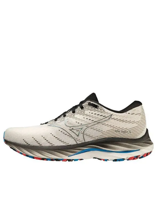 Кроссовки wave rider 26 2e wide 'white black' Mizuno — изображение 1 из 4, белый/черный