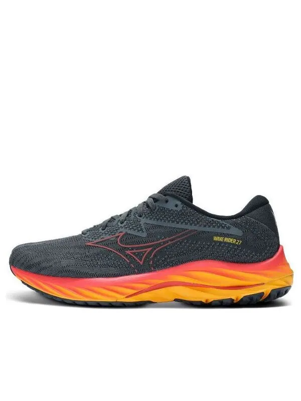 Кроссовки wave rider 27 'black orange' Mizuno — изображение 1 из 4, черный/оранжевый