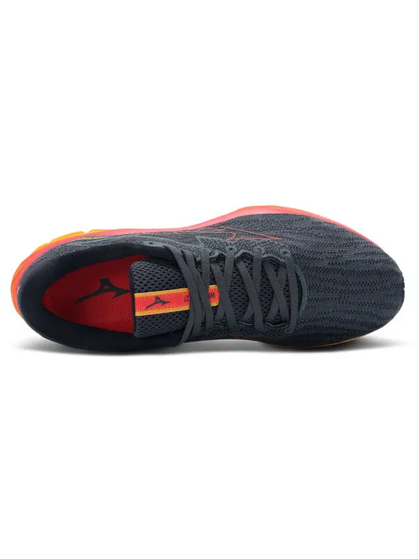 Кроссовки wave rider 27 'black orange' Mizuno — изображение 2 из 4, черный/оранжевый
