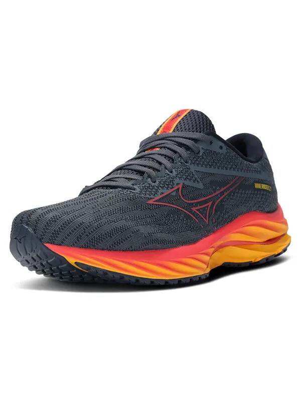Кроссовки wave rider 27 'black orange' Mizuno — изображение 3 из 4, черный/оранжевый