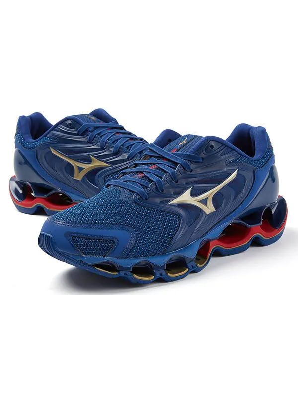 Кроссовки wave prophecy 12s 'dark blue gold wine red' Mizuno — изображение 4 из 4
