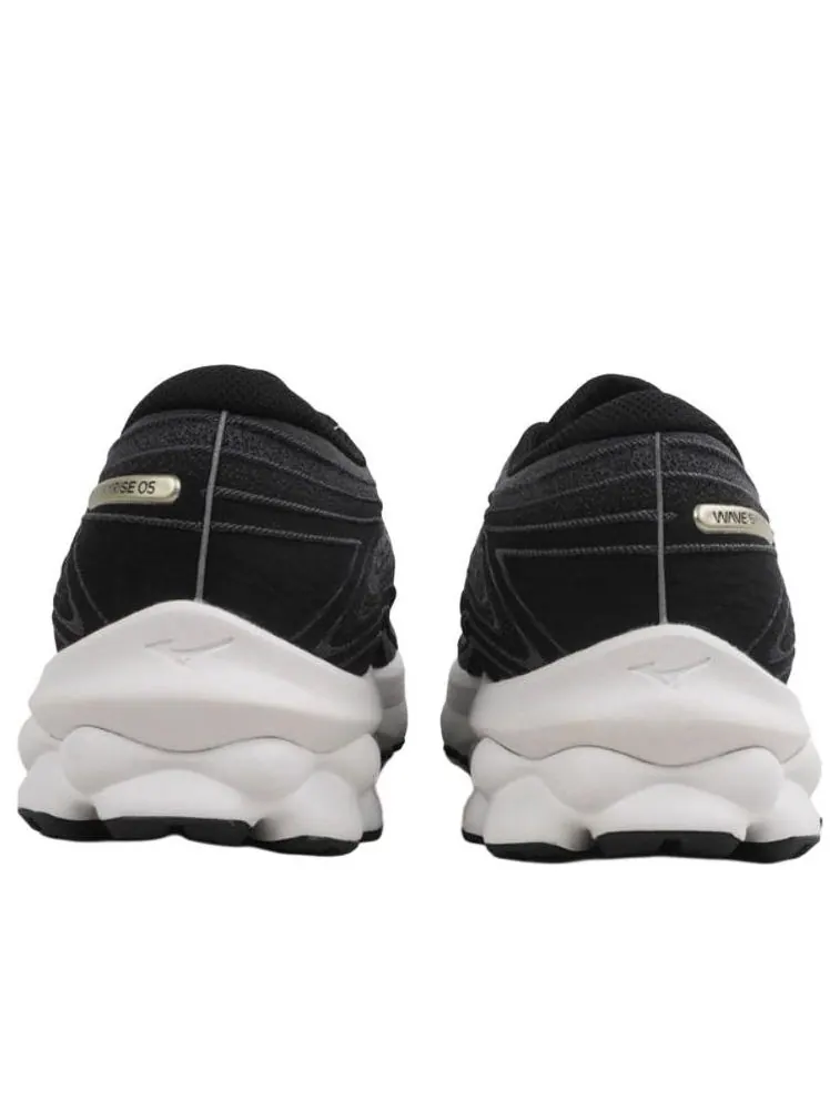 Кроссовки Mizuno Wave Skyrise 5 'Black White' — изображение 4 из 5, черный