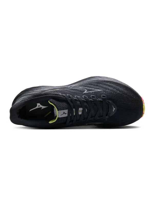 Кроссовки wave rider 28 'black sunny lime' Mizuno — изображение 4 из 4, черный/серебристый