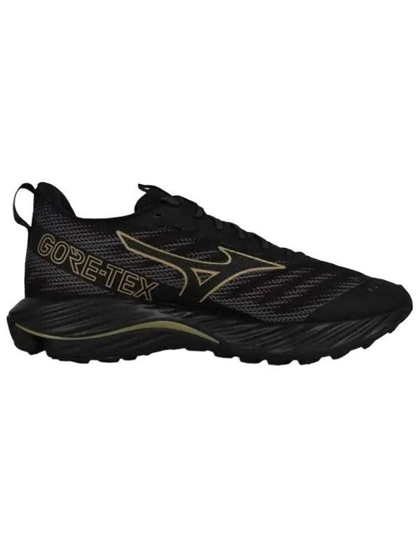 Кроссовки wave rider gtx 2 'black gold' Mizuno — изображение 2 из 4, черный/золотистый