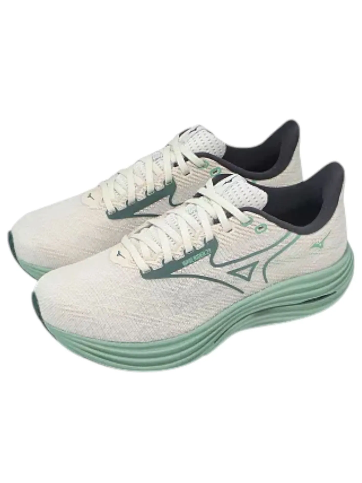Mizuno Wave Rider 29 Wide 4E 'White Green' — изображение 2 из 5, белый/зеленый
