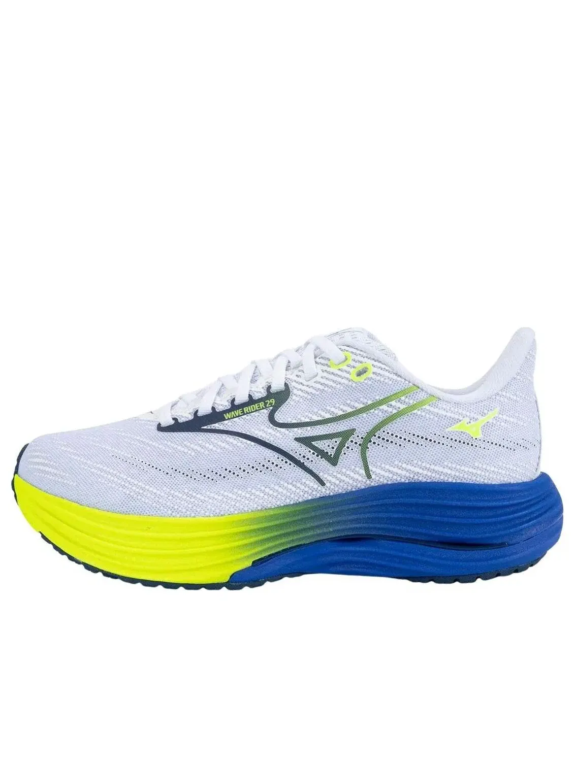 Кроссовки Mizuno Wave Rider 29 2E Wide 'White Blue' J1GC250453 — изображение 1 из 5, белый