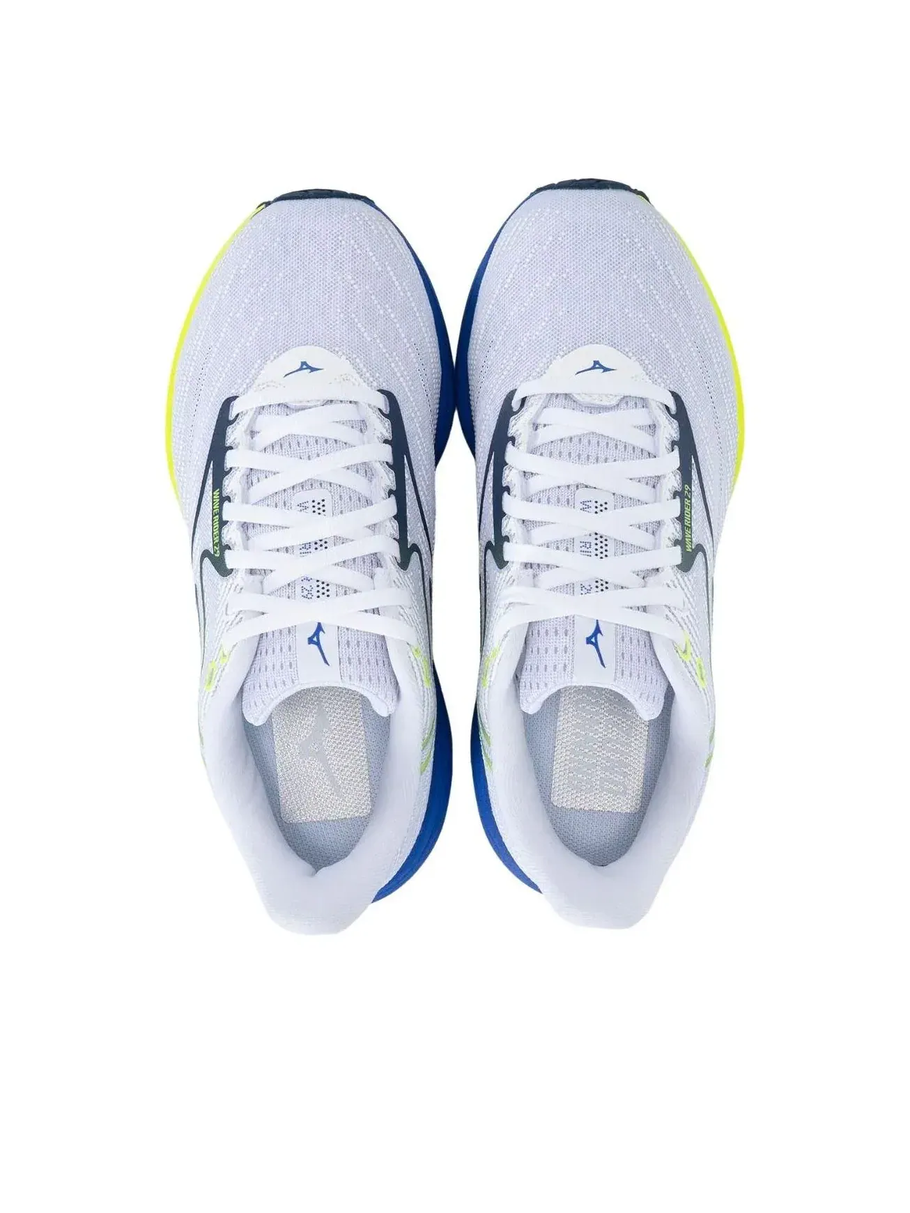 Кроссовки Mizuno Wave Rider 29 2E Wide 'White Blue' J1GC250453 — изображение 4 из 5, белый