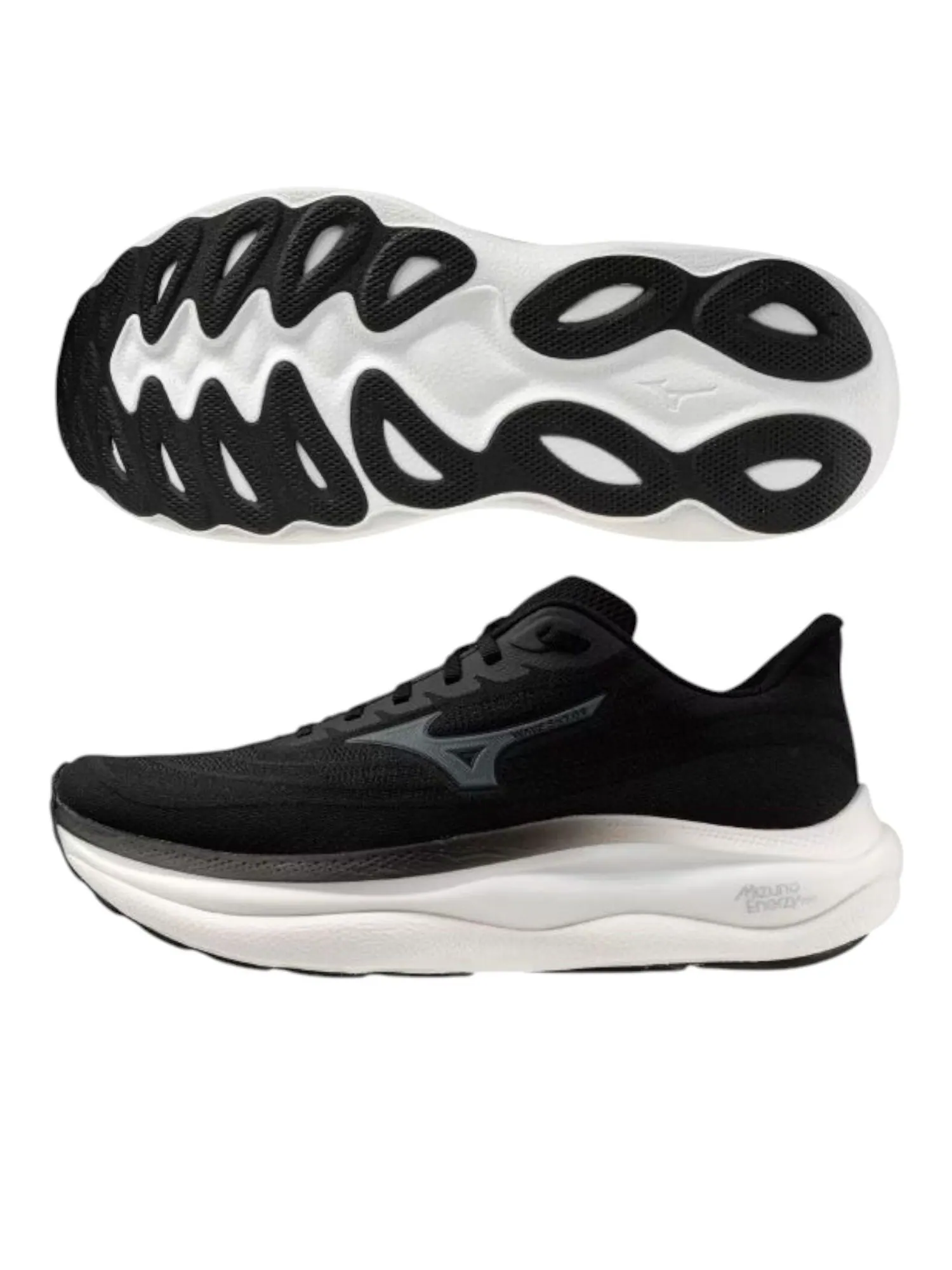 Кроссовки Mizuno Wave Sky 9 Wide 4E 'Black' — изображение 2 из 4, черный