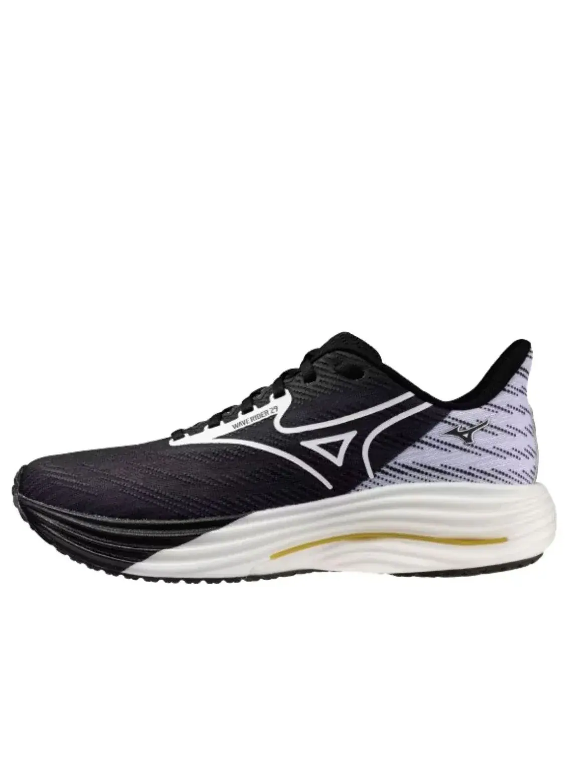 Кроссовки Mizuno Wave Rider 29 'Black White Gold' — изображение 1 из 5, черный