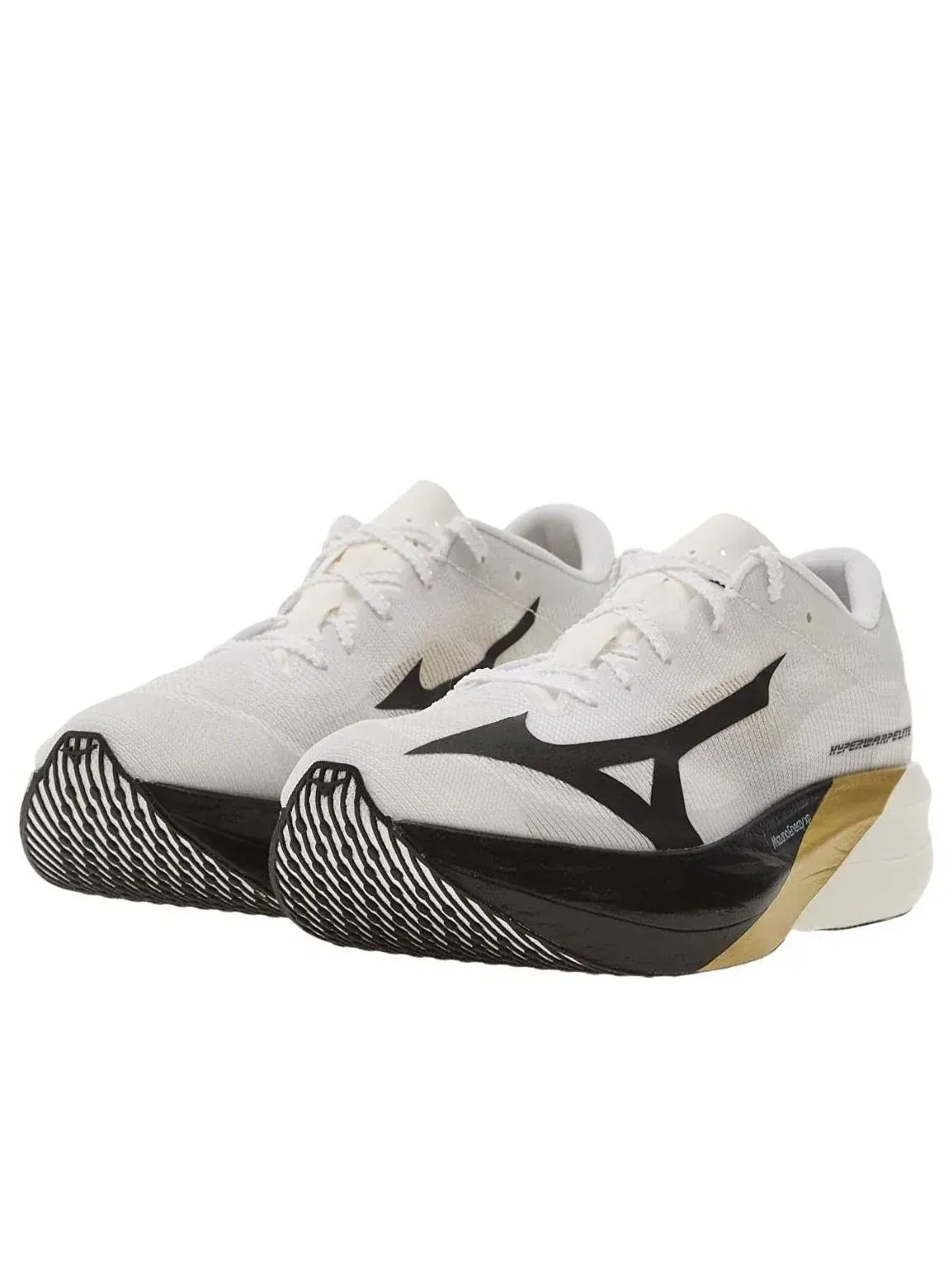 Кроссовки Mizuno Hyperwarp Elite 'White Black Gold' — изображение 2 из 5, белый