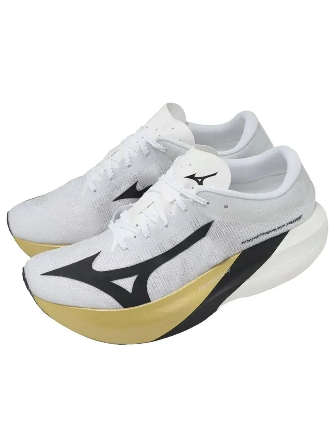 Кроссовки Mizuno Hyperwarp Pure 'White Black Gold' — изображение 2 из 4, белый
