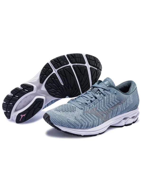 Кроссовки wave rider waveknit 3 'grey blue' Mizuno — изображение 3 из 4, синий/серый