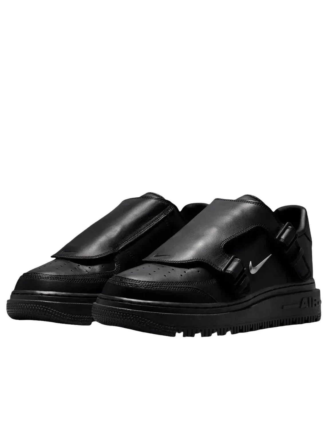 Мужские кроссовки с кожаным верхом Nike Air Force 1 Low Luxe Black — изображение 3 из 6, черный