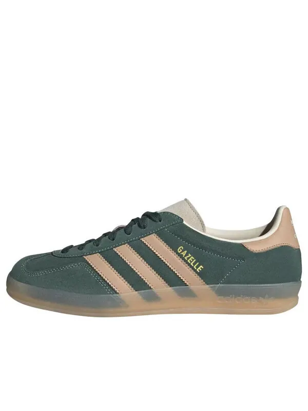 Кроссовки gazelle indoor 'shadow green warm sandstone' Adidas — изображение 1 из 4, зеленый//белый