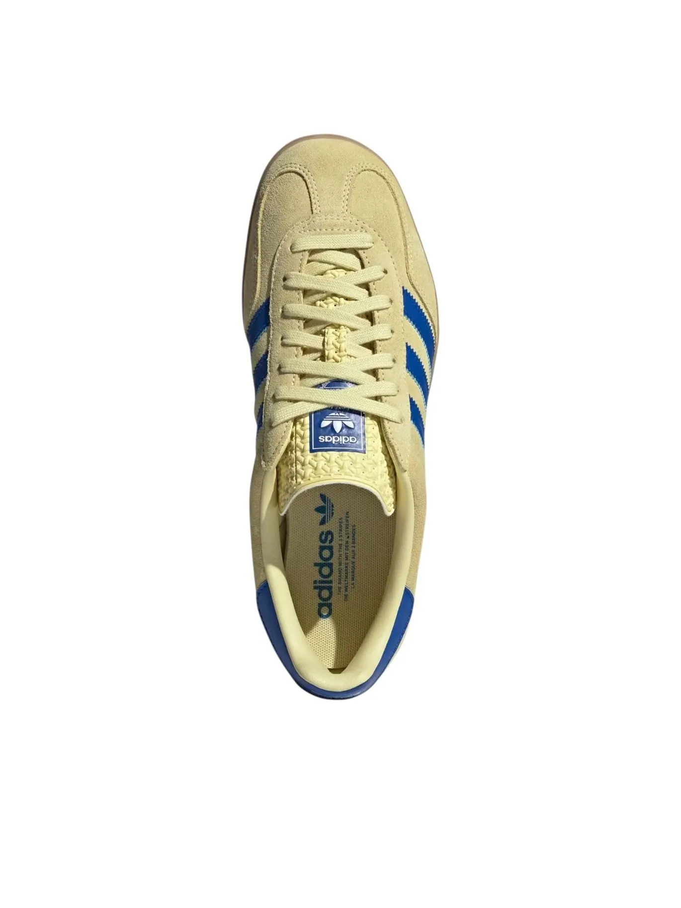 Adidas Gazelle Indoor 'Powder Yellow Royal Blue' — изображение 4 из 5, желтый/синий/белый