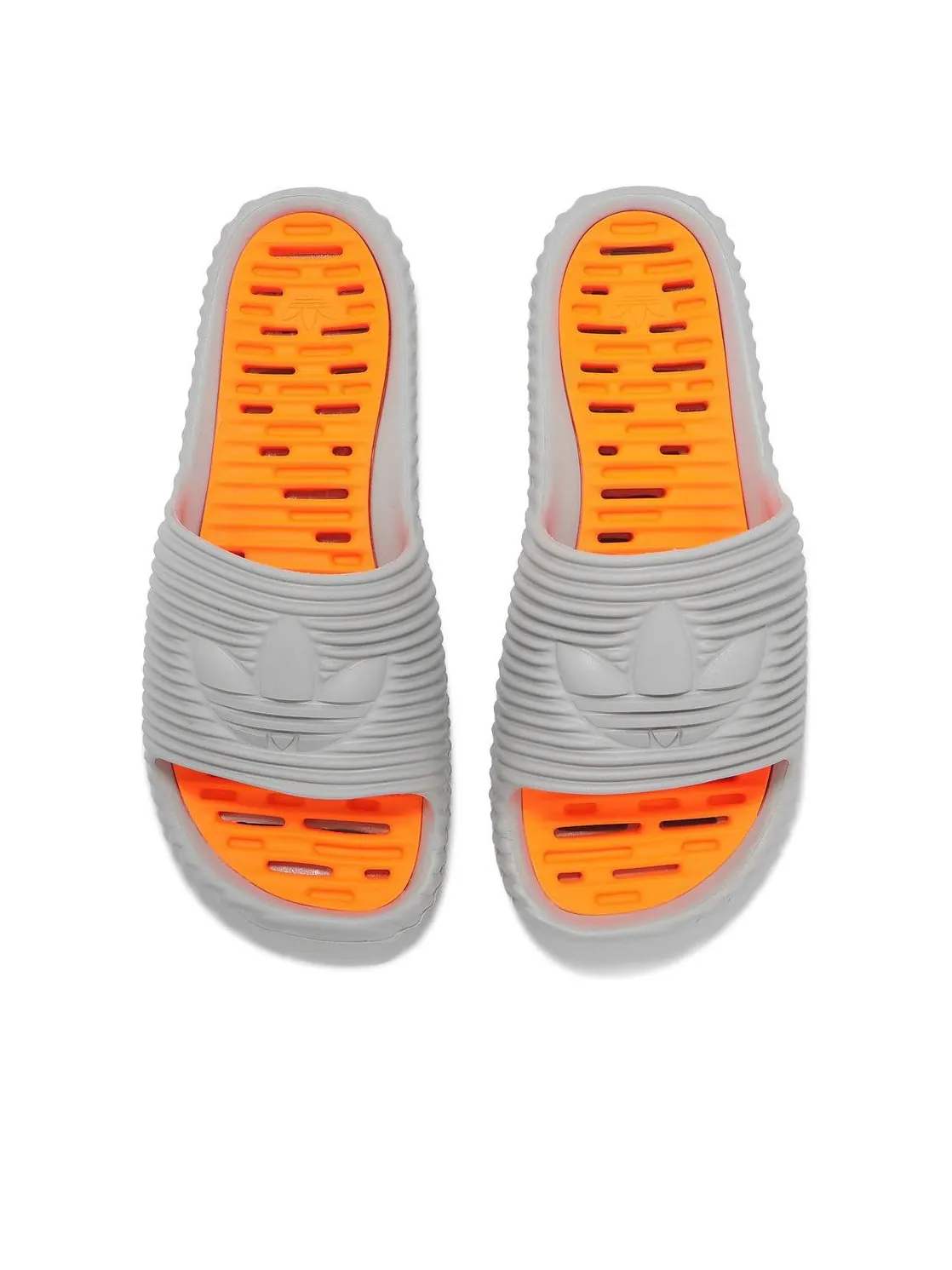 Шлепанцы adidas Adilette 25 Slides 'Grey Solar Orange' — изображение 4 из 5, серый