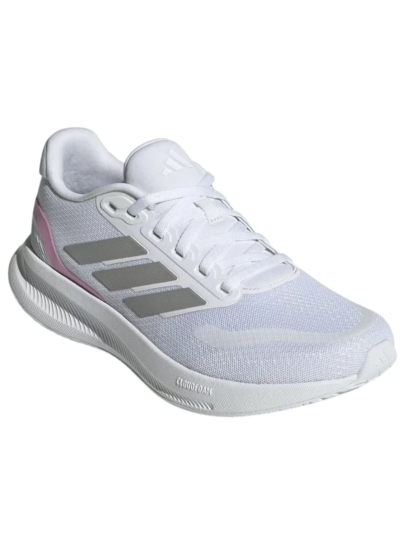 Кроссовки (WMNS) adidas Runfalcon 5 Wide 'White Solid Grey Pink' — изображение 2 из 5, белый