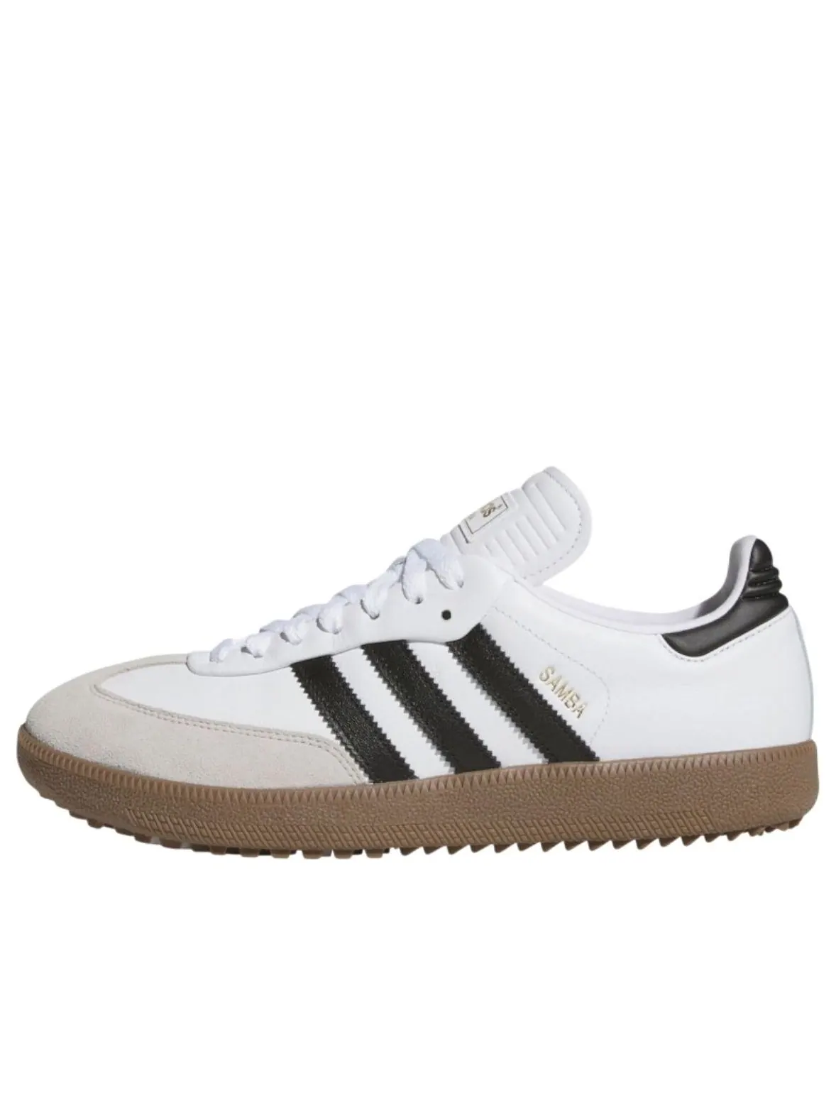 Кроссовки для гольфа Adidas Samba Spikeless Golf 'Cloud White Core Black Gum' — изображение 1 из 5, белый/черный
