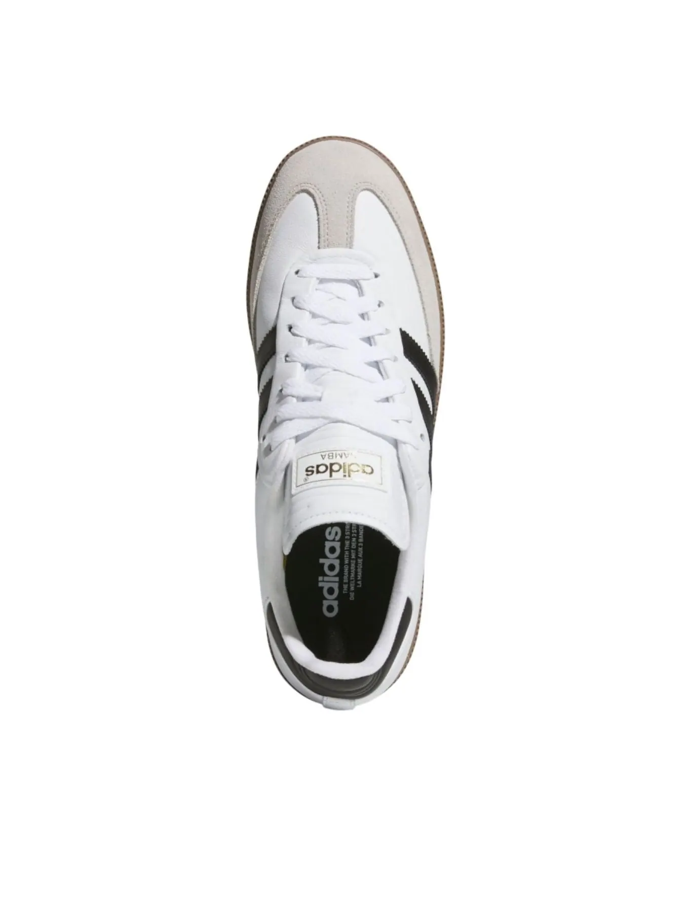 Кроссовки для гольфа Adidas Samba Spikeless Golf 'Cloud White Core Black Gum' — изображение 2 из 5, белый/черный