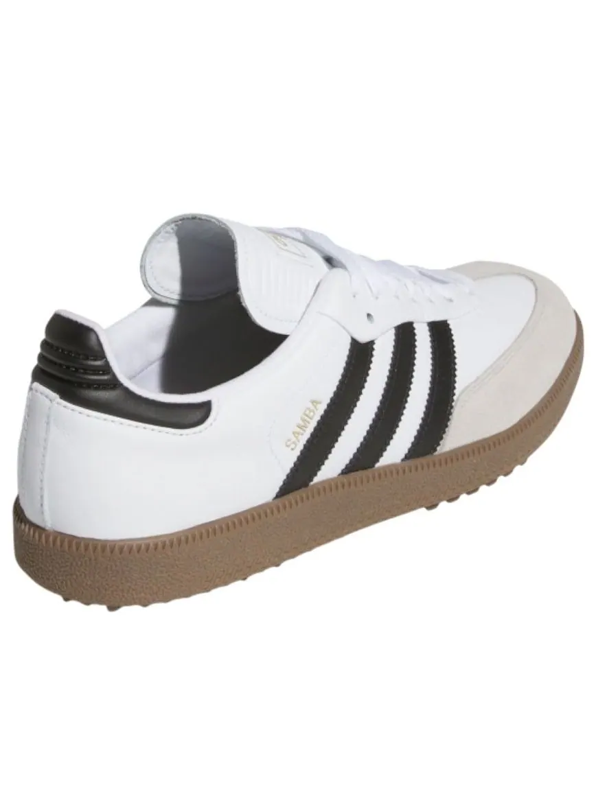 Кроссовки для гольфа Adidas Samba Spikeless Golf 'Cloud White Core Black Gum' — изображение 5 из 5, белый/черный