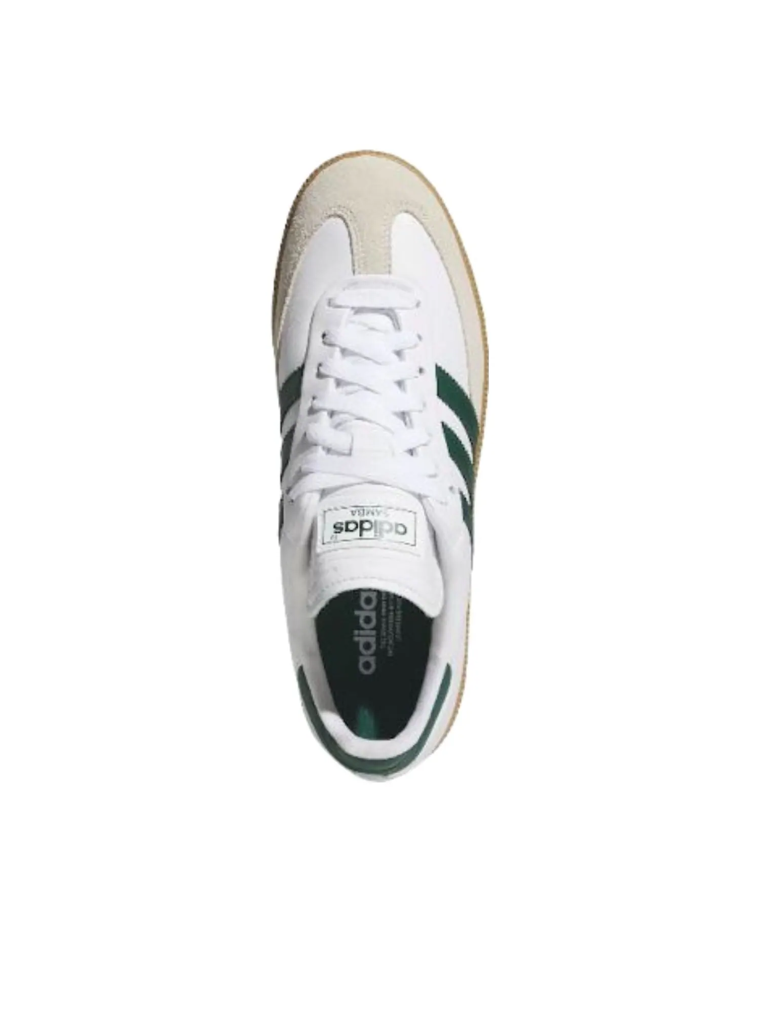 Кроссовки для гольфа Adidas Samba Spikeless Golf 'Cloud White Collegiate Green Gum' — изображение 2 из 3, белый/зеленый