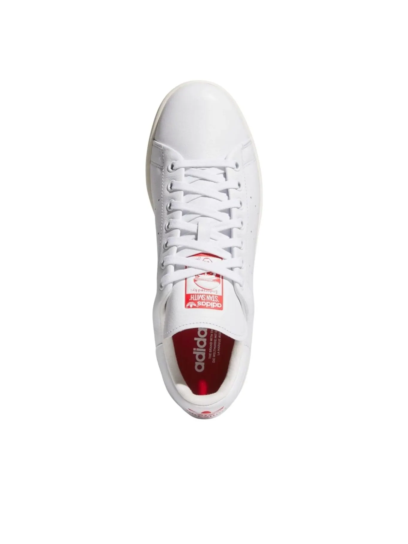 Кроссовки Adidas Stan Smith Spikeless Golf 'Cloud White Off White Better Scarlet' — изображение 2 из 5, белый/белый