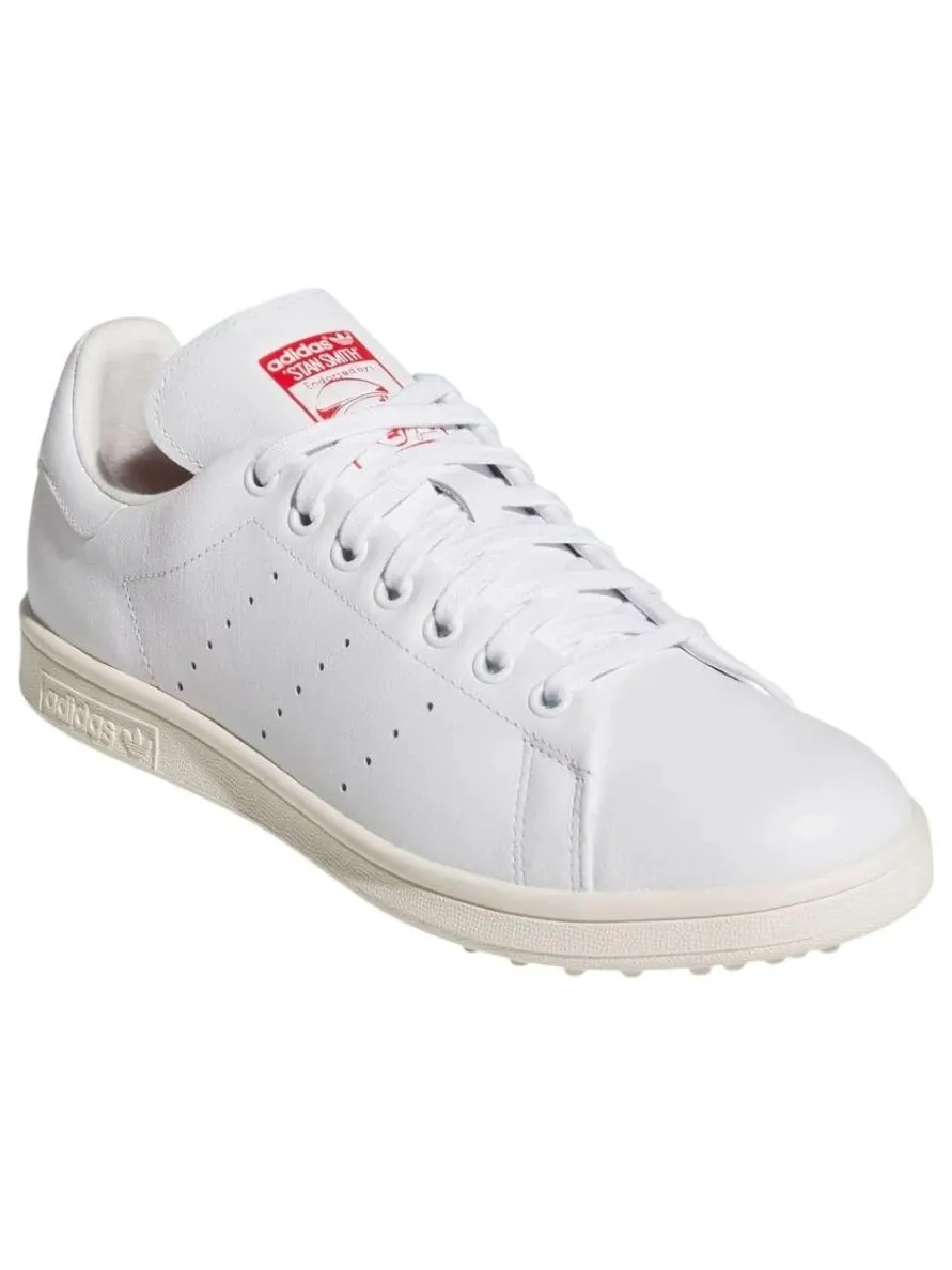 Кроссовки Adidas Stan Smith Spikeless Golf 'Cloud White Off White Better Scarlet' — изображение 4 из 5, белый/белый